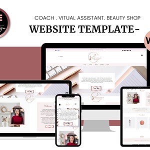 Business Coach Social Media Website - Creative Wix Layout - Wix Web Design - Girl Boss Website Theme - Beauty Shop Wix Website- Web Designer