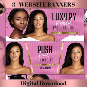 DIY Skincare and Hair Website Banner Templates-Shopify Website Banner-Wix Website-l website-Canva Website Template-Website Design-