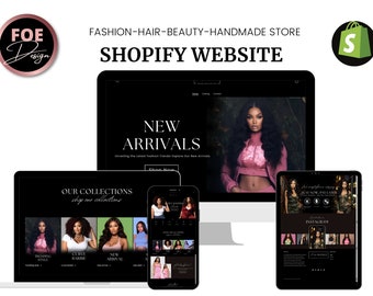 Tema de Shopify de moda/Plantilla de sitio web + Banners de Canva