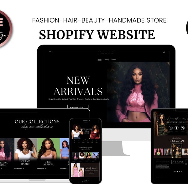 Fashion Shopify Theme| Shopify theme template| Website template | Clothes Luxury Shopify Theme | Canva Templates | Beauty Shopify Theme 2.0