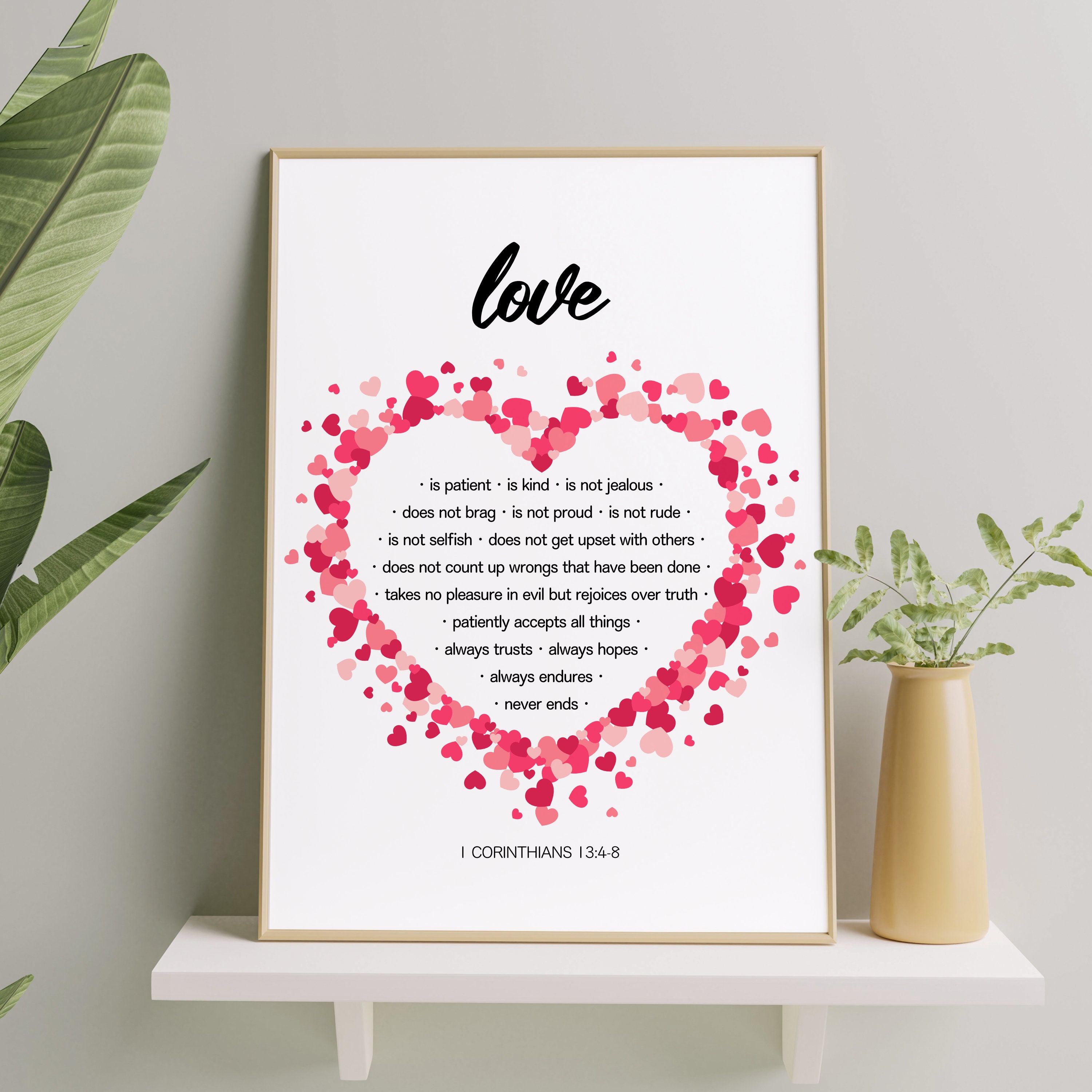 Liebe ist 1 Korinther 13 Druckbare Wandkunst BibelVers Etsy