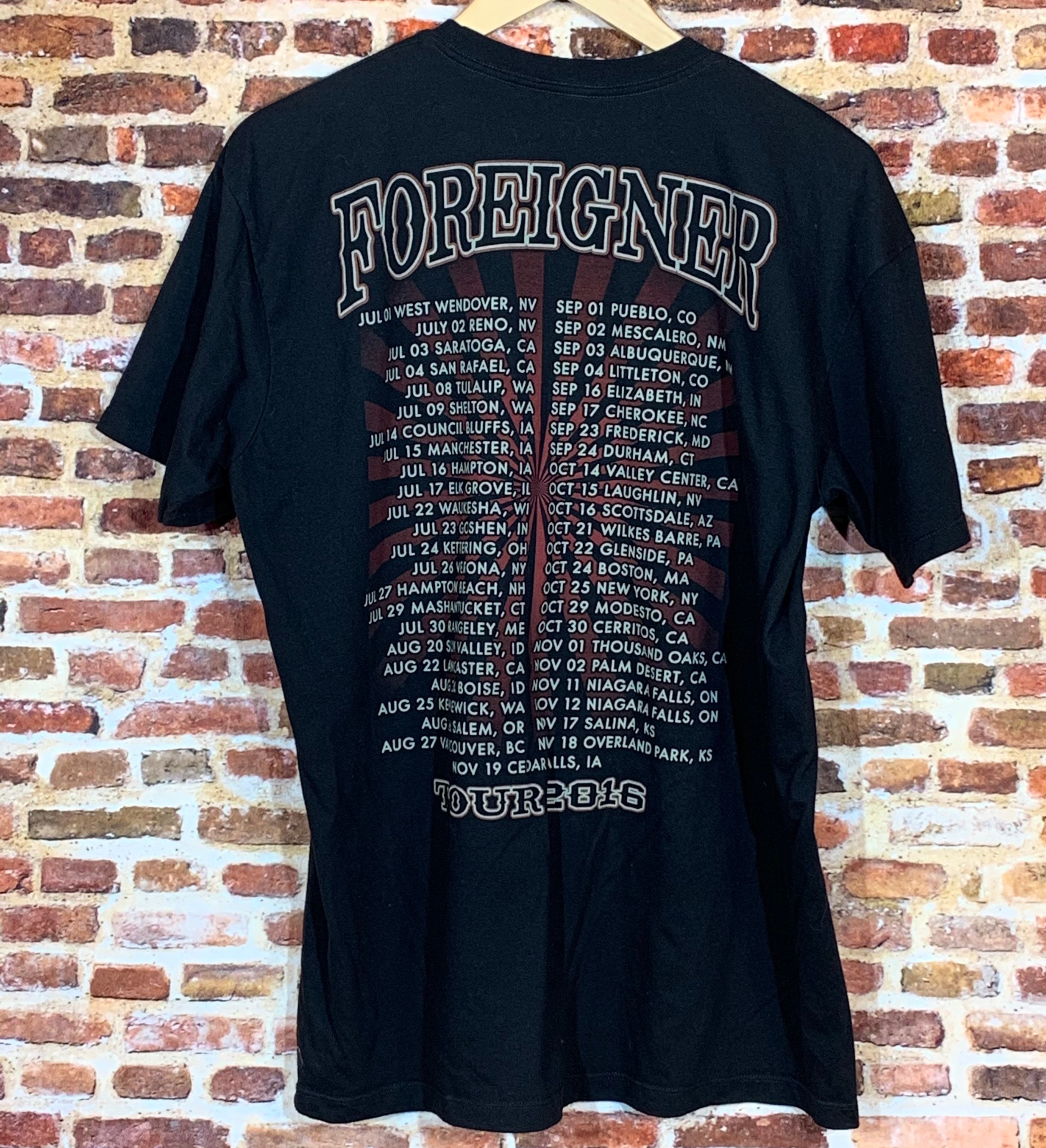 Foreigner 2016 Live In Concert Old School Rock Band Tee Shirt Etsy