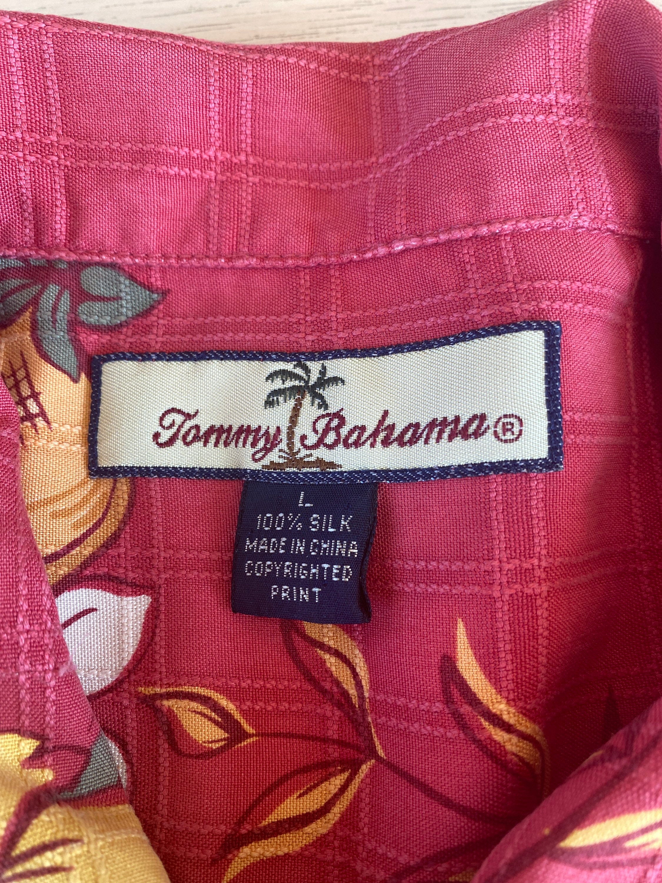 Vintage Tommy Bahama 100% Silk Size Large Hawaiian Shirt | Etsy
