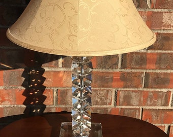 French Crystal Lamps, Vintage French Crystal Table Lamps For Living Room
