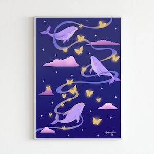 BTS-inspired Whalien Digital Art Print & Phone Wallpaper | Instant Download