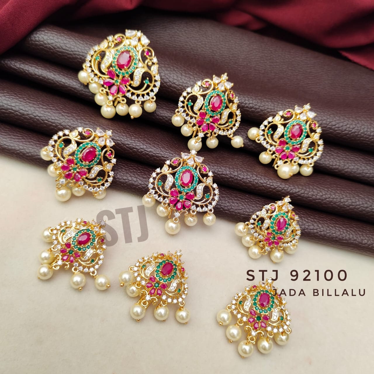 Traditional Indian Hair accessories in White Stones Etsy