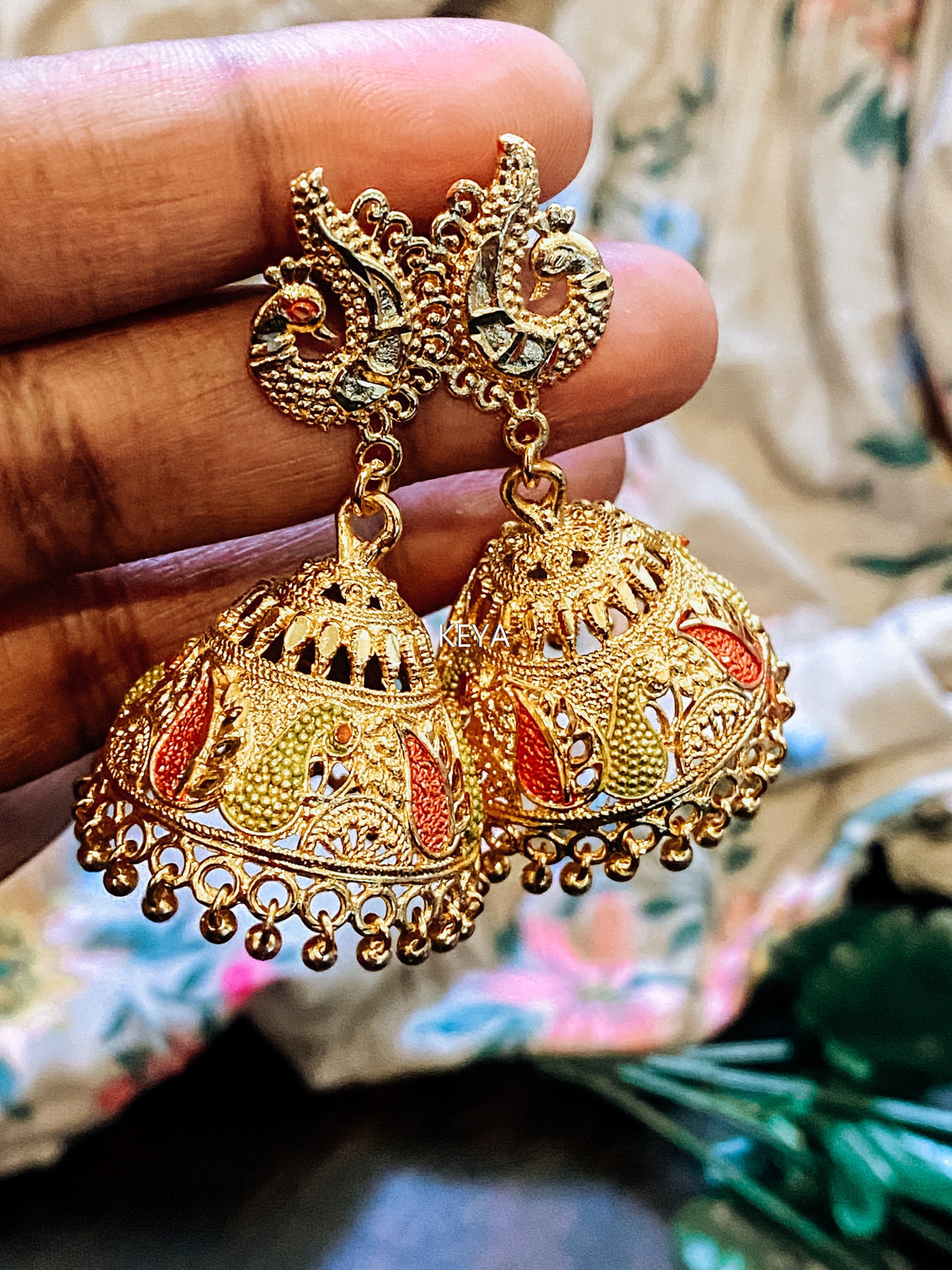 kempu jhumkas