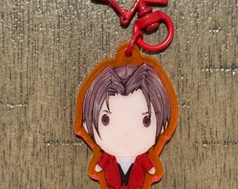 Miles Edgeworth Inspired Keychain 2” inch- Ace Attorney inspired