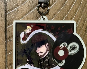 MGS INSPIRED Snake Eater album glow in the dark 3 inch keychain- Metal Gear