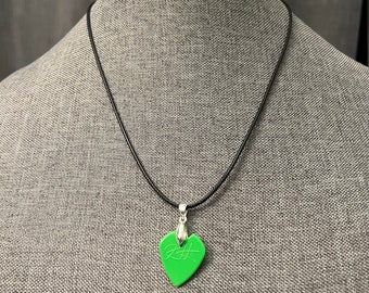 kirk hammett signature guitar pick necklace green