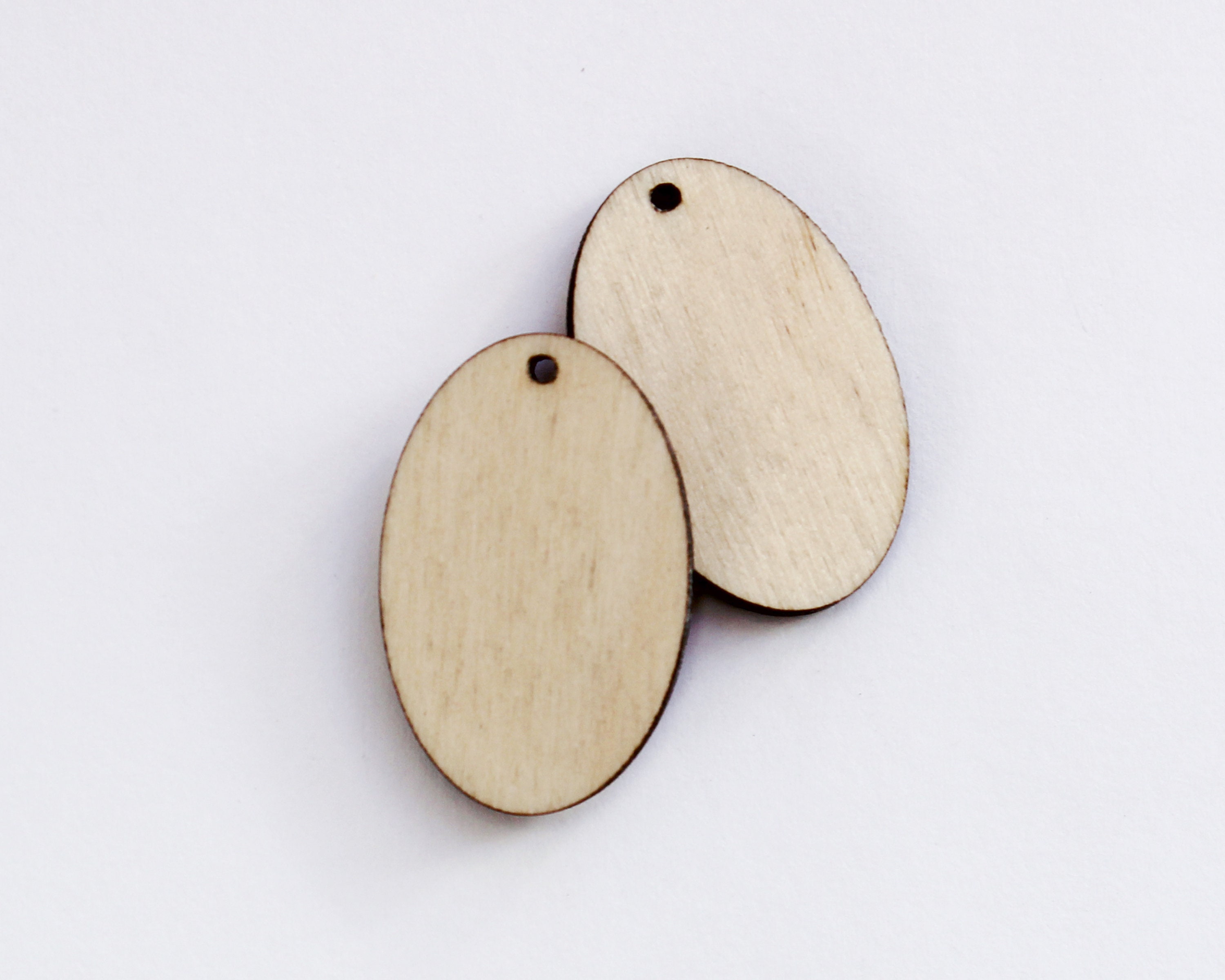 10 Pieces Oval 1 Hole Style Wood Earring Blanks Unfinished Etsy