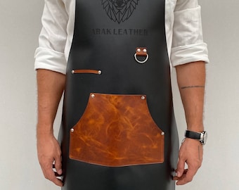 Elegant Comfortable Leather Apron for restaurant, bars, barber shops (Waiters, Barista, Barber)