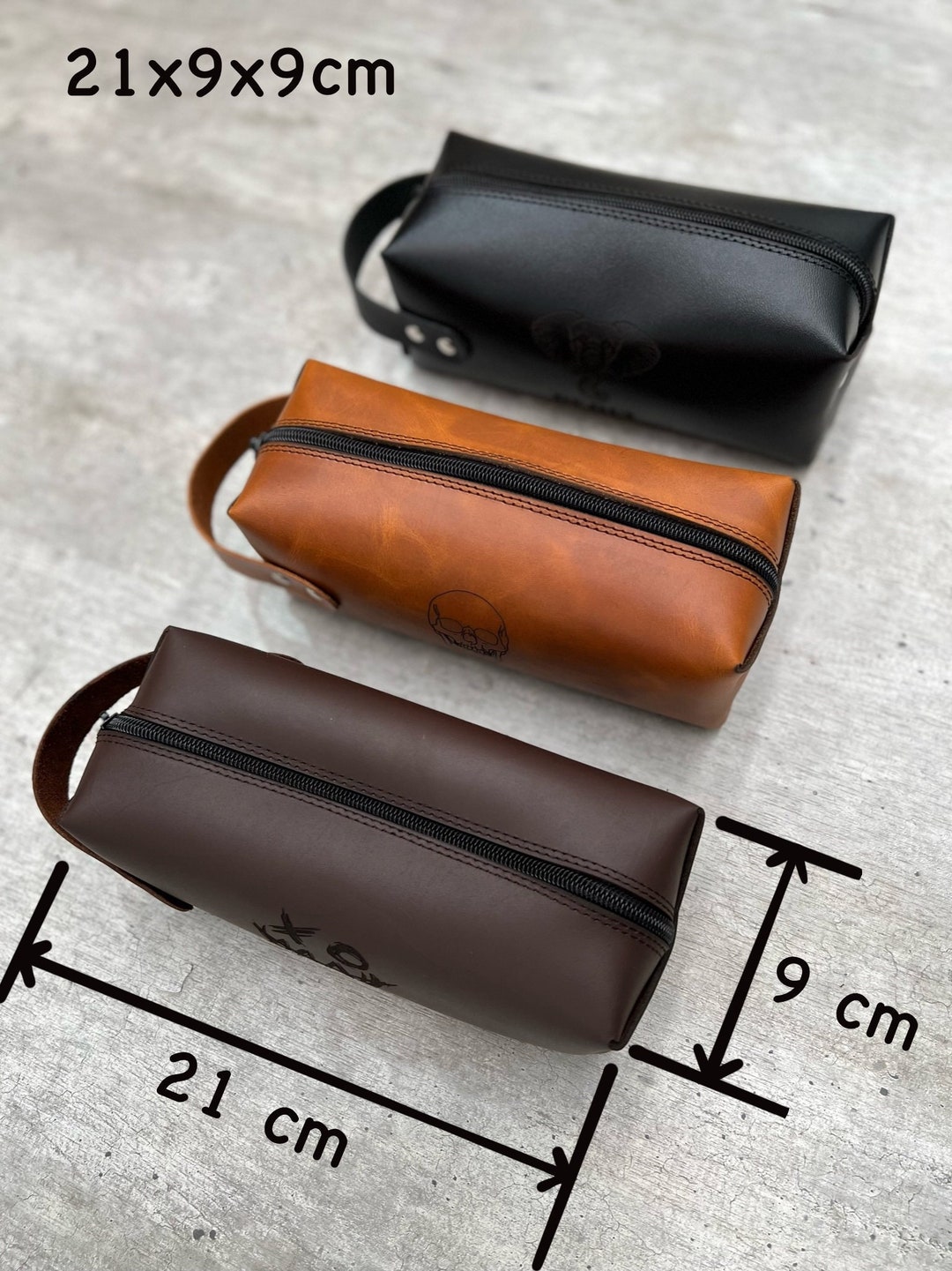 Personalized Leather Dopp Kit: Travel Shaving Grooming Bag - Etsy