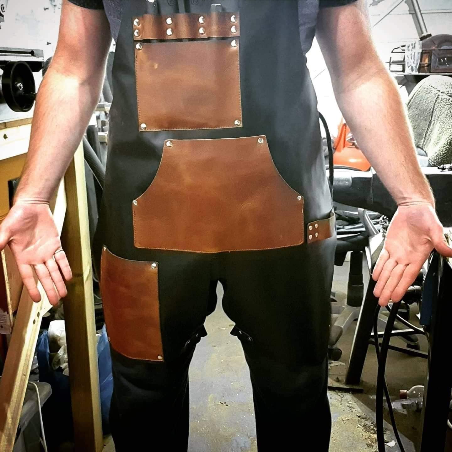 Personalized Split Leg Leather Apron Blacksmith Etsy