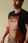 Personalized Leather Apron: Handcrafted Text\/Logo for Barber, BBQ, Grill product logo