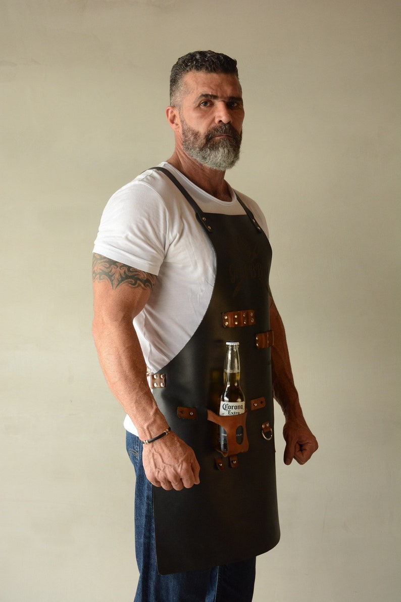 Personalized Leather Apron BBQ, Blacksmith, Grill, Kitchen, Woodwork, Chef, Butcher, Handcraft, Gift image 10