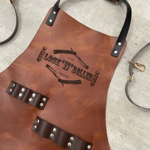 Personalized Leather Apron with Beer pocket BBQ, Blacksmith, Grill, Kitchen, Woodwork, Chef, Butcher, Welder, Handcraft, Tattoo Artist image 6