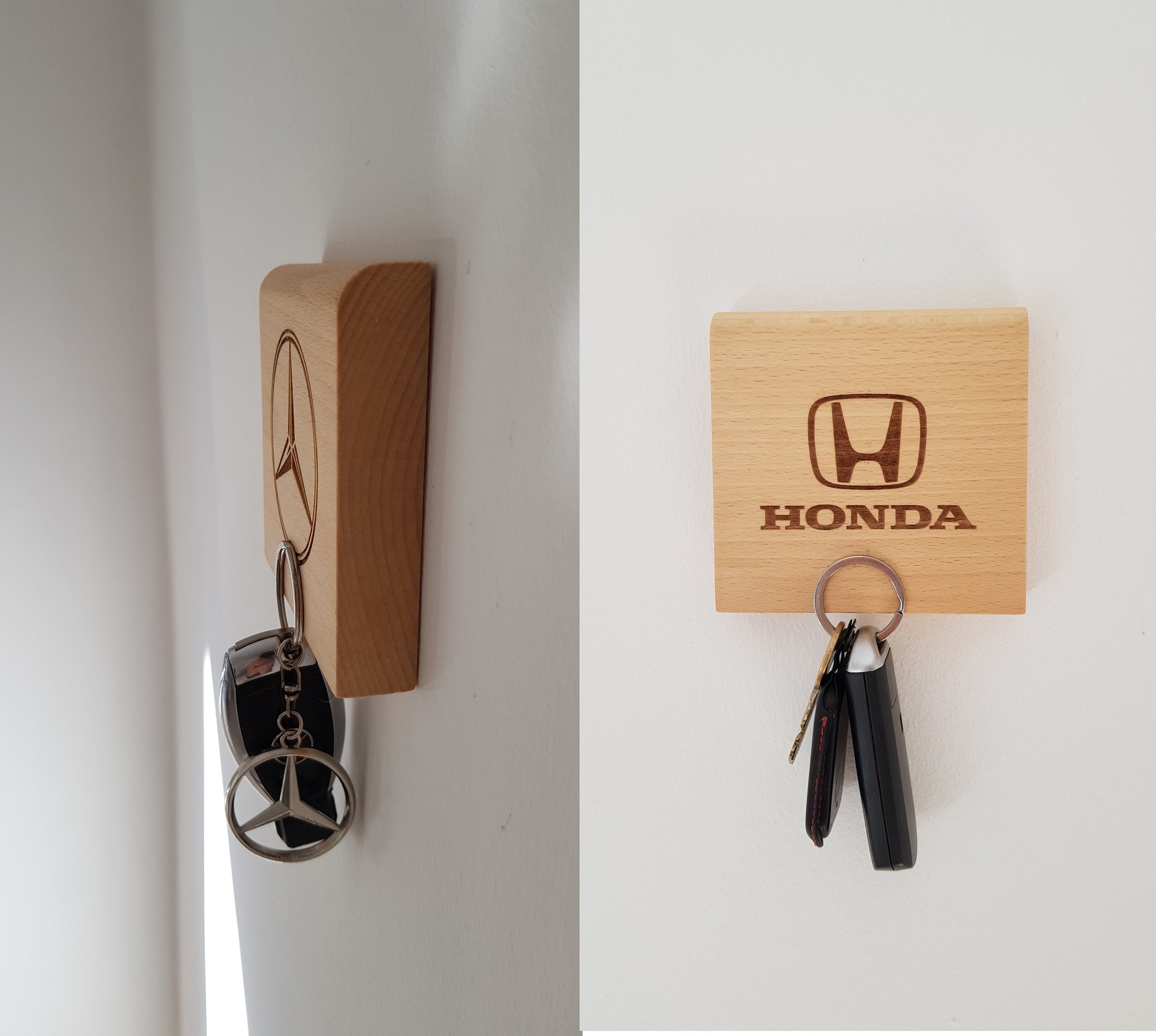 Honda Key Holder for Wall With Car Logo, Best for Car Lover Gift