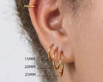 Stainless Steel Golden Plated C Shape Huggie Earring Posts - Temu