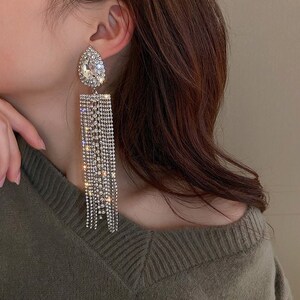 Long Tassel Earrings main image 1
