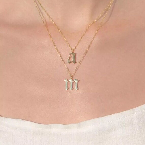 Gothic Initial Necklace | Vivamacity