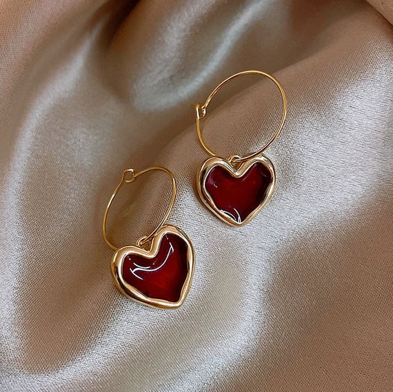 Letters Love Dangle Earrings Love Heart Pink Acrylic White  Silver Metal Hoop Fashion Earrings for Women Girls Valentine's Day  Girlfriends Gifts-3 Pairs : Clothing, Shoes & Jewelry