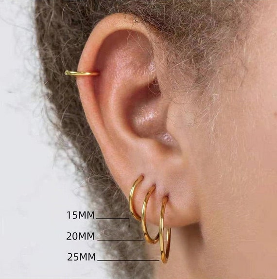 Set of 3 hoop best sale earrings