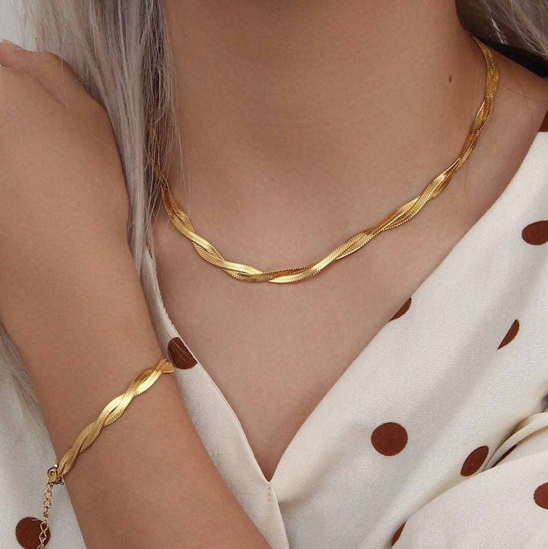 Gold Plated Copper Necklace Extension Chain Copper Necklace - Temu