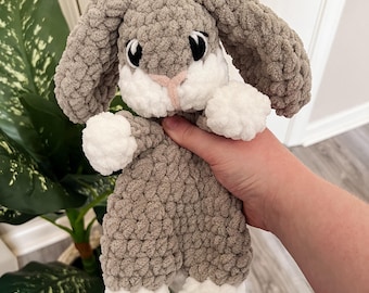 MADE TO ORDER Handmade Crochet Baby Bonnie the Bunny Baby Snuggler Lovey