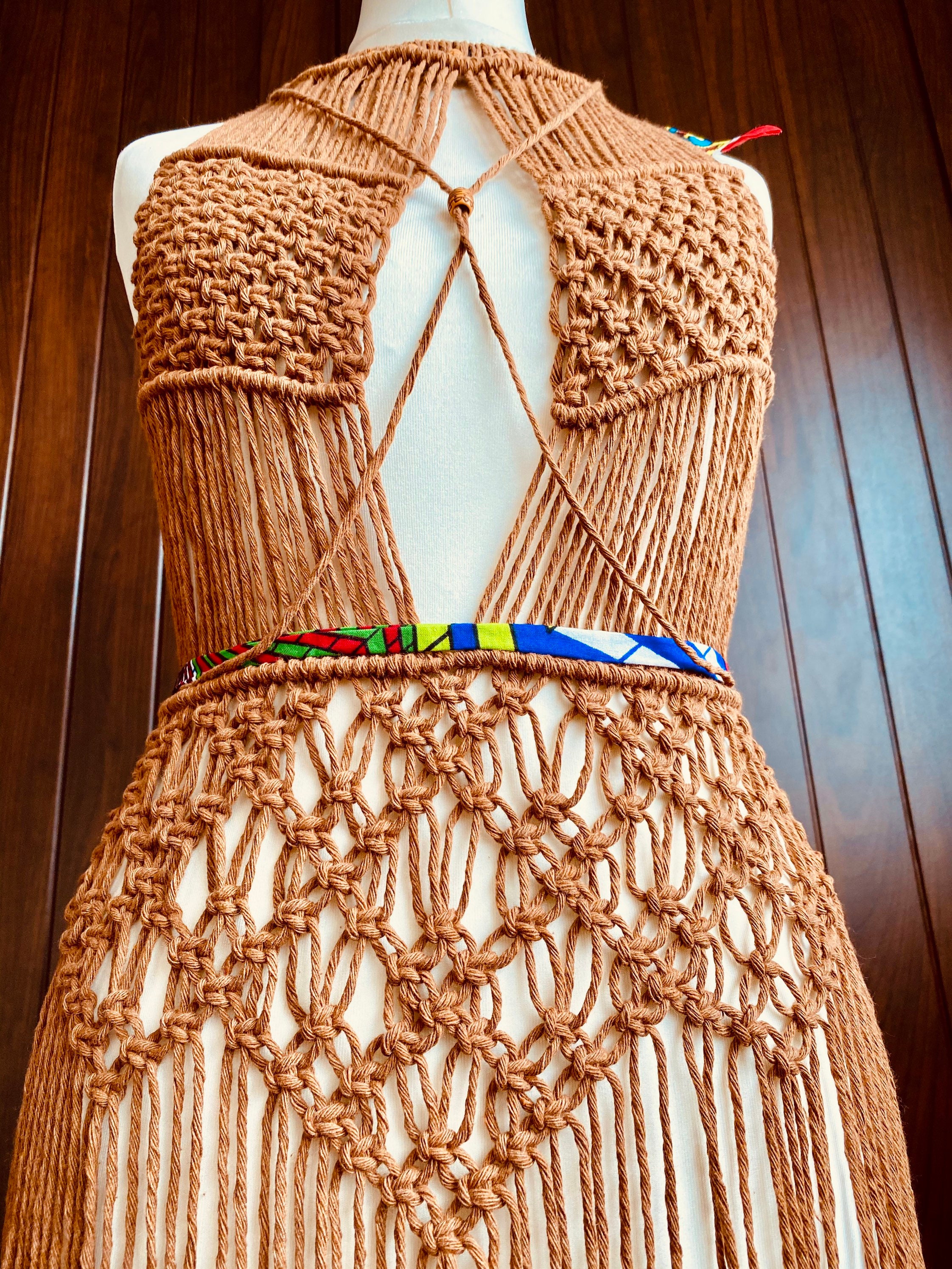 Boho Handmade Bespoke Macrame Dress Afro Inspo Hippie Summer | Etsy UK