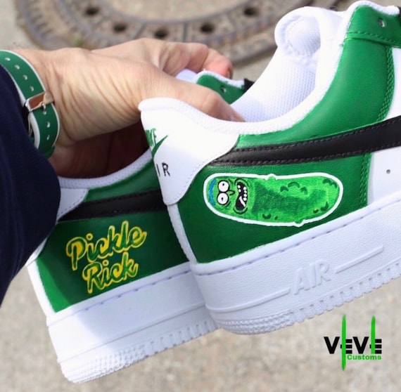 Nike Air Force One 1 Zapatilla personalizada Morty Pickle - Etsy España