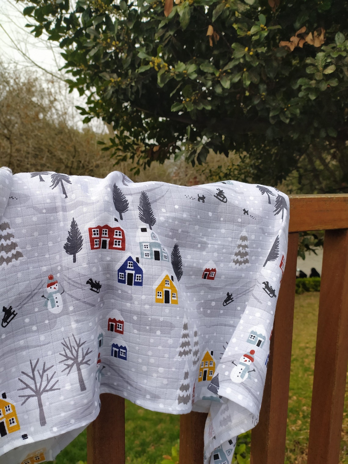 Muslin Blanket Handmade Gray Winter Muslin Set With Amigurumi Etsy