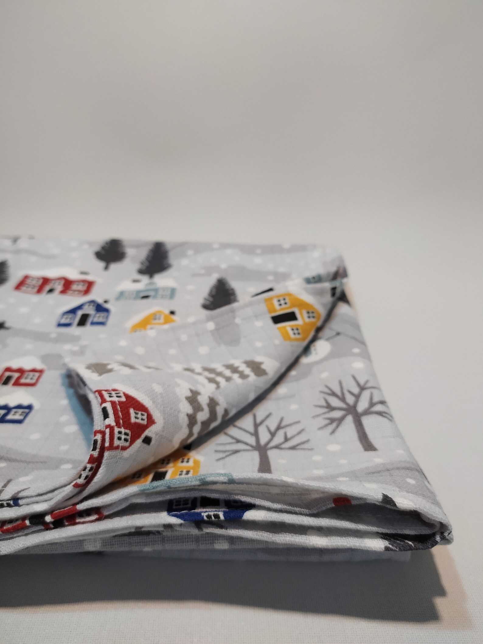 Muslin Blanket Handmade Gray Winter Muslin Set With Amigurumi Etsy