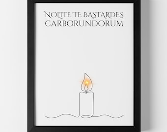 Stampa con citazione ispirata a "Il racconto dell'ancella" - Non lasciare che i bastardi ti schiaccino - Nolite Te Bastardes Carborundorum - Stampa digitale - Citazione femminista