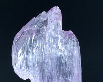 Natural Pink Kunzite Crystal, Raw Mineral Specimen From Afghanistan