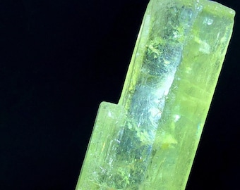 Muestra de cristal de heliodoro amarillo natural, mineral en bruto (26 gramos)