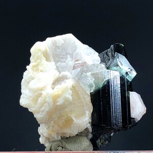 Natural Black Tourmaline Crystal with Apatite and Mica - Skardu PAK