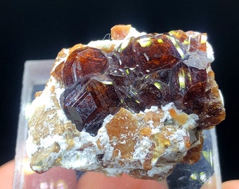 Raw Red Spessartine Garnet Cluster: Natural Mineral Specimen, Afghanistan (57.60 Cts)
