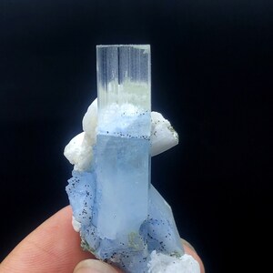 Blue Aquamarine Crystal with Mica, Minerals Specimen, Aquamarine Stone, Raw Aquamarine, Aquamarine From Shegar Pakistan- 23 Gm