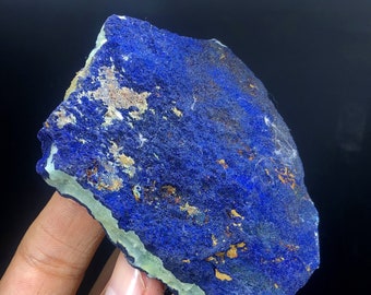 Blue Azurite with Aragonite Mineral Specimen, Pakistan, 146 Gram