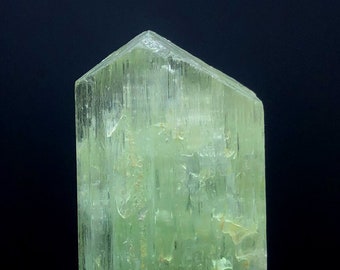 Natural Green Kunzite Crystal: Raw Hiddenite from Afghanistan (92 Gram)