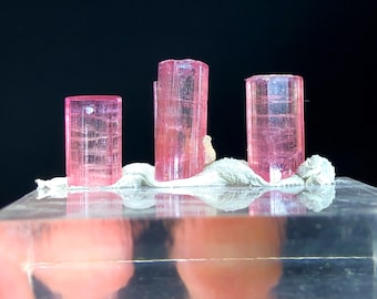 Natural Pink Tourmaline Crystals, Afghanistan Mineral Specimen (31.05 Carats)