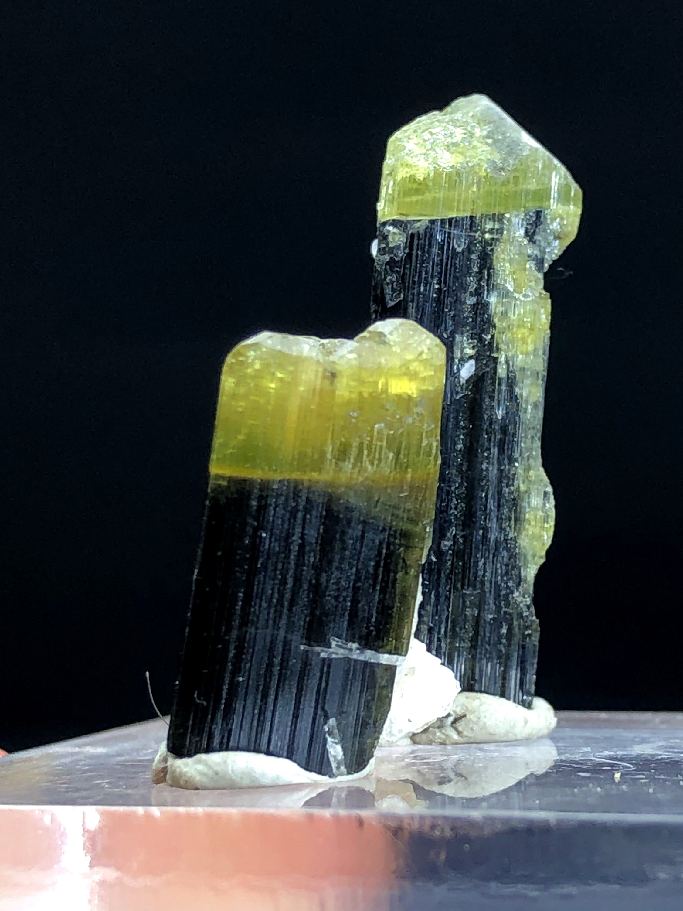 天然グリーンキャップトルマリン結晶標本 - アスタック・ナラ