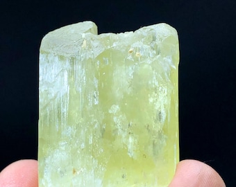 複雑な終端を持つ透明な黄色のトリフェーン クンツァイト