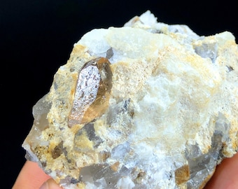Brown Topaz Crystal On Matrix From Pakistan - 99 Gram