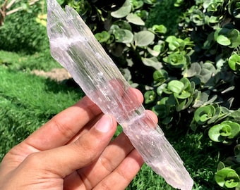 Transparent Pink Fluorescent Kunzite Crystal From Afghanistan - 95 Gram