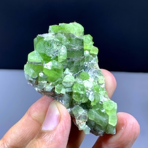 Lush Green Olivine Peridot Crystals On Matrix From Pakistan - 68 Gram