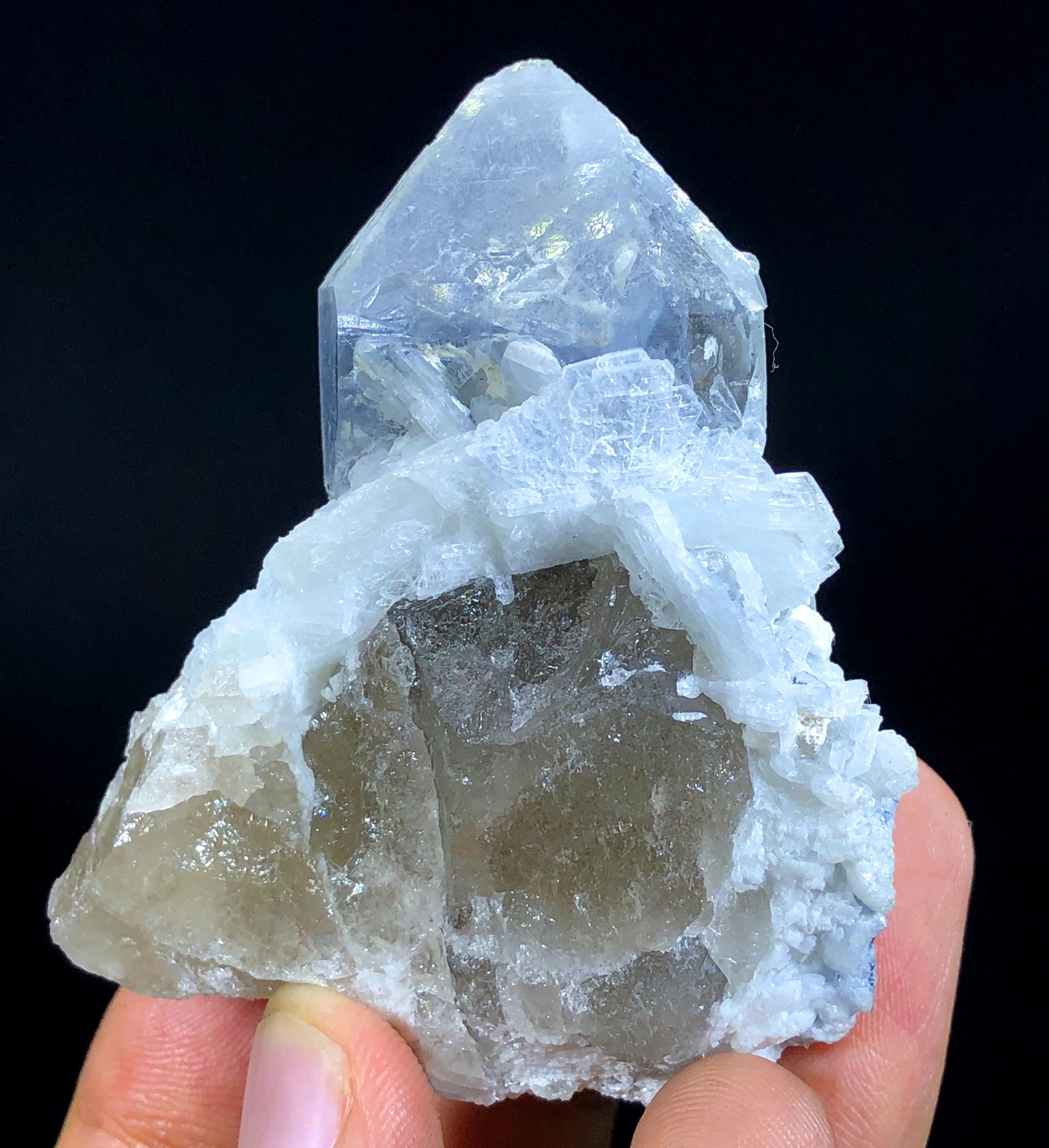 COLONISTA OMAN10　Bluebell＆Whit Blue Quartz With Albite From Afghanistan - 85 Gram - Etsy