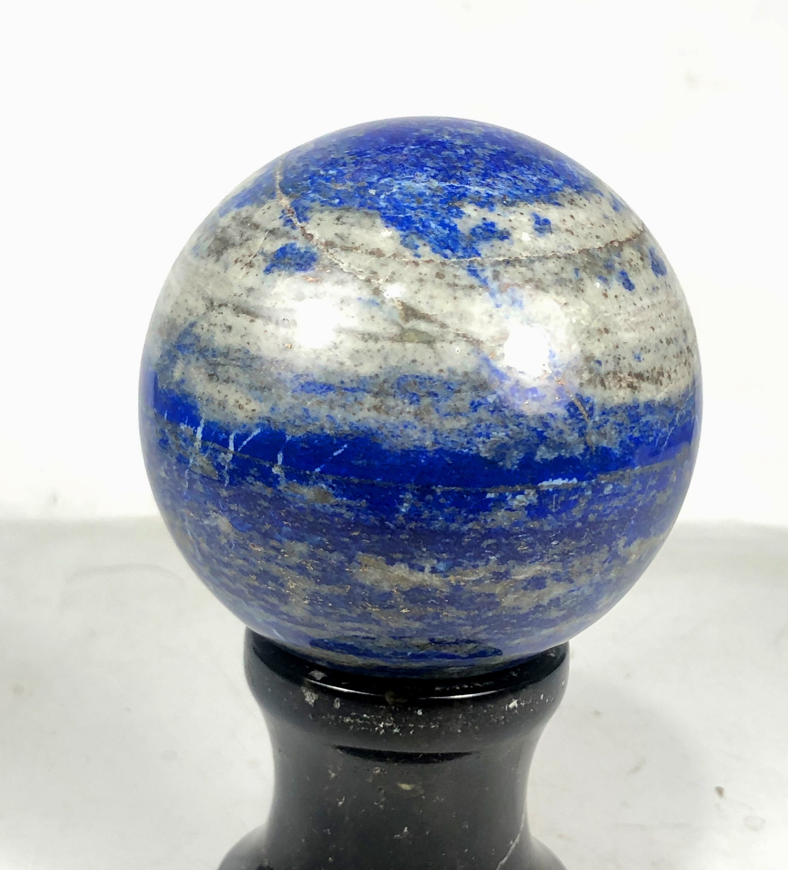 ラピスラズリ球（黄鉄鉱入り） - アフガニスタン（67 mm、471 グラム