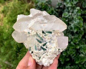 Rosa Morganit Kristall mit Blauer Turmalin & Quarz Matrix - Afghanistan